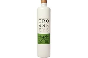 Cross Keys Gin Botanical - Gin botanico distillato artigianalmente con camomilla, fiori di tiglio e rosmarino - 41% vol. Bottiglia di argilla da 70 cl (700 ml / 0,7 litri).
