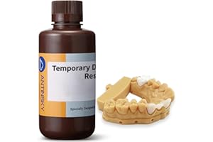 Antinsky Temporäres Zahnmodellharz für DLP LCD 3D-Drucker Harz 405 nm hohe Präzision hohe Härte schnelle Aushärtezeit Zähne strukturiertes Aussehen Zahnfarbe A3 500 g