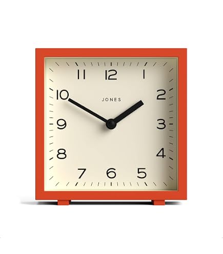 Howard Miller Bryant Orologio Da Tavolo | Sveglia Silenziosa In Vetro E Alluminio Con Numeri Romani
