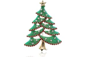QUKE 3D Christmas Brooch Pin Gift for Women Girls Jewelry