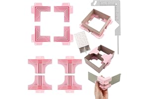 OTCRAFT Lot de 9 colliers de serrage pour coins de cartonnage avec couverture de reliure en métal - Assemblage d'angle/séparateur (3 mm, 2 mm, 1,5 mm, 1 mm) de large - Pour couvertures de livres,