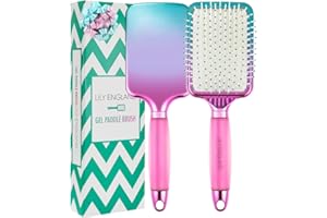 ‎LILY ENGLAND Haarbürste ohne Ziepen - Bürste zum Entwirren - Frauen Geschenk - Paddle Brush - Angenehme Borsten für die Haare & Kopfhaut - Bürste für alle Haartypen (Ombre)