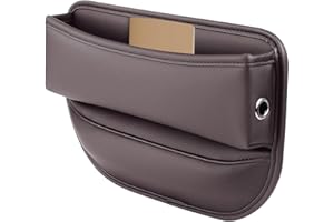 POMRONE Scatola portaoggetti per seggiolino Auto - Organizer per Auto in Pelle PU e scatole portaoggetti,Organizer per Console, vano portaoggetti per seggiolino Auto, Interni per Accessori Auto