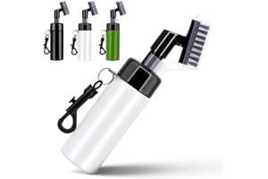 UoQo Brosse de nettoyage pour club de golf avec serviette de golf, brosse verte pour club de golf, kit de nettoyage professionnel pour balle de golf avec pulvérisateur d'eau intégré, accessoires de