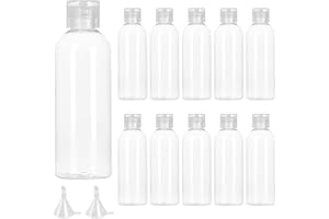 Trukafie Flaconi da Viaggio 100 ml, 10 Pezzi Kit Viaggio Liquidi Aereo per Viaggi, Campeggio, Viaggi d'affari, Balsamo, Lozione, Articoli da Toeletta