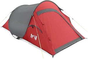 TRAIL OUTDOOR LEISURE Trail 2 Person Pop Up Tent, Lightweight 2 Man Festival Camping Tent, Fast and Easy to Pitch, Single Skin with 1500mm Hydrostatic Head, Carry Bag Included (216cm x 118cm x 90cm)