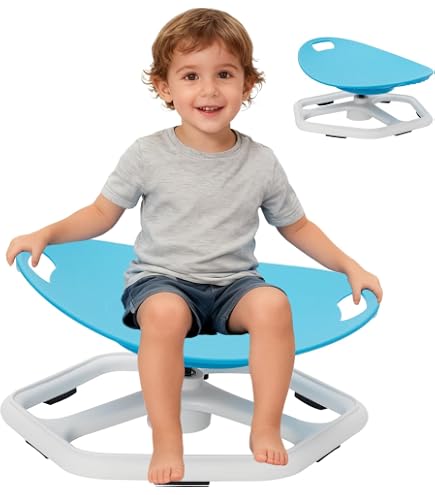 Carrousel Chaise Pivotante En Bois Pour Enfant – Siège Sensoriel 360°, Équilibre Et Coordination
