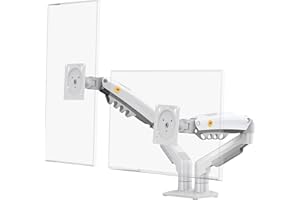 NB North Bayou Doppio Supporto per Monitor, Gas Spring Supporto per Schermo Computer da 17-27 Pollici, Carico 2-9 kg VESA 75/100 mm F160-W