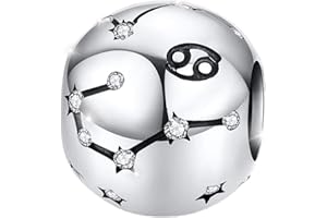 MARIA FONTE Charm New 2024 MariaFonte Compatibile Tutte Marche Bracciali Collane Zodiaco Segni Zodiacali Oroscopo Portafortuna Argento Compleanno Anniversario Originale Offerte Amicizia Mamma Bead Cuore Natale