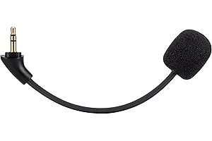 ALPHATEC Replacement Game Mic for Kingston HyperX Cloud Mix Gaming Headset on PS4 PS5 Xbox One PC, 3.5mm Detachable Boom Microphone