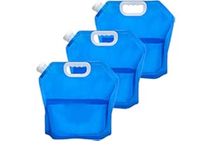 MIUCOGUIER Bidón de Agua Plegable - 5L/10/15L Bolsa de Agua Plegable con Tapa Hermética Portátil Plegable Agua Potable sin BPA Recipiente de Agua Plegable Contenedor Agua Potable para Camping, Excursión, Picnics