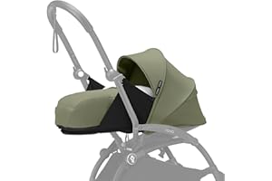 Stokke YOYO 0+ Neugeborenen Set, Olive - Inklusive Matratze, ausziehbarem Verdeck und Fünfpunktgurt - Erfordert YOYO-Rahmen (separat erhältlich)