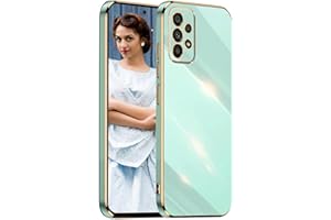 JEELAR NEINEI Funda para Samsung Galaxy A32 5G,Carcasa Espejo Silicona Shockproof Diseño Minimalista Caso,Ultradelgado Elegante Color Brillante Enchapado TPU Case Cover,Verde