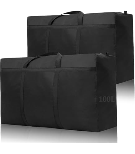 VENO 102L Lot De 6 Sac Déménagement Grand Avec Couvercle Et Poignées Renforcées, Sac De