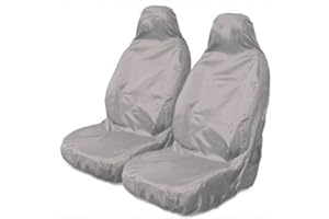 Carseatcover-UK® Heavy Duty GREY WATERPROOF Car Seat Cover Protectors AIRBAG SAFE for Front Seats