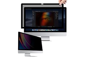 BERSEM Amovible Filtre Écran de Confidentialité pour 21.5 Pouces, Revêtement Anti Reflet Film de Protection Écran pour iMac 21.5 pouces (16:9) Filtre Anti-Espion Anti-Rayures Blocage des UV