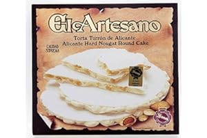 CERRO El Artesano - Touron Dur avec d' Amandes sans Gluten 200g - Turron de Alicante, Turron espagnol, Nougat