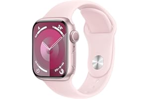 Apple Watch Series 9 GPS 41mm Smartwatch con cassa in alluminio rosa e Cinturino Sport rosa confetto - S/M. Fitness tracker, app Livelli O₂, display Retina always-on, resistente all’acqua