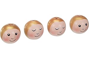 Rayher Sfera di Legno Testa, Angelo, 23Mm Ø, 2 Design, Dipinto A Mano, Bus.Blis. 4Pz, 63080000