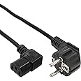InLine® Power cable, InLine®, angeled, black, 0.5m