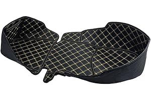 Zilimontt Motorcycle Storage Box Liner For For XMAX 300 250 400 - Black PU Leather Protective Pad - Fit Scooter Seat Cover 33X30x8cm