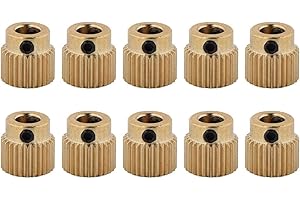 Tangxi Parti della Stampante 3D 10PCS Ruota per estrusore in Ottone 26/40 Denti Ingranaggio di Trasmissione per CR-10.CR-10S, S4, S5, Ender 3, Ender 3 PRO, MK7 MK8 Estrusore(26 Denti)
