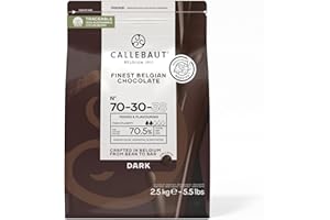 Callebaut - Dark - 70.5% Callets - 2.5kg - (Sold by Parkers Foodservice) 70-30-38 (1 Pack)