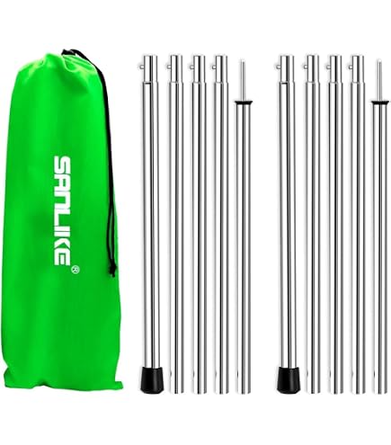 Tarp Shelter, YIWENG 3 x 6 m Luifel, Waterdicht Tarp Tent Schaduw met Pole Opvouwbare Camping Luifel Ultralight Strand Zonoverkapping voor Camping Tarp Shelter, YIWENG 3 x 6 m Luifel, Waterdicht Tarp Tent Schaduw met Pole Opvouwbare Camping Luifel Ultralight Strand Zonoverkapping voor Camping