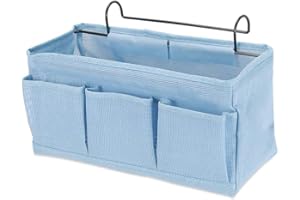 Fittoway Betttasche Bett Organizer Hängetasche Organizer großer Stauraum Hochbett für Buch, Magazin, Spielzeug, Handy (Blau)
