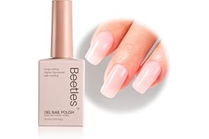 ‎BEETLES GEL POLISH Beetles UV Gel Nagellack Transparent Rosa, 15ml Nacktes Nagellack Rosa Champagner UV LED Maniküre DIY Gel Nagelkunst Design Geschenk für Anfänger