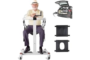 LOKTCH Sedia per trasferimento paziente, ascensore paziente per casa, ascensore per trasferimento paziente sedia a rotelle per auto, comodino leggero bagno sedia a rotelle sedia a rotelle sedia da doccia per