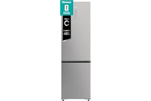 Hisense RB5P410SACC Frigorifero Combinato Total No Frost, Stainless Steel, 203x65.8cm, Classe C, 413L, large capacity, wifi, metal tech cooling, porta reversibile, Inox