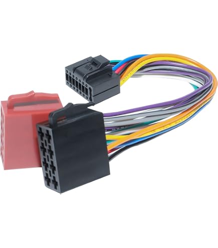 YONGJIANGXIA 22Pin Wire Harness Replacement For Kenwood DDX512 DNX5120 Dnx512ex 16p Plug Black Copper Core Pvc Jacket Flat Ribbon 6 Inches Kenwood 22 Pin Wire Harness Replacement