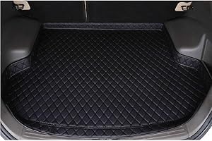 BNHHB Autokofferraummatte Lederschutzunterlage für Ford Mustang 2015 2016 2017-2020, Kofferraumwanne Laderaumwanne Kofferraummatten Laderaumschale Schutzmatte Kofferraumschutz Styling Zubehör