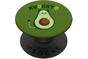Popsockets-Fashion World Avogato Cat | Cute and Funny Avocado Cat | Aguacate Gato Agarre y Soporte para Teléfonos y Tabletas