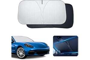 stillwen (140x70) Pare-Soleil de Pare-Brise de Voiture-Pare-Brise Pliable pour fenêtre Avant,Pare Brise Avant Pliable Intérieur,Pare Soleil Anti UV,pour la Plupart des Voitures,SUV Camion.