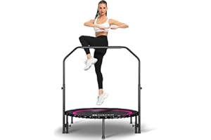 DARCHEN 200 KG Rebounder Trampoline for Adults, Indoor Small Rebounder Exercise Mini Trampoline for Workout Fitness for Quiet and Safely Trampoline Indoor [100 CM]