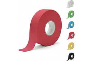 Oriental riverkit Hockey Stick Tape Anti Slip Cloth Ice Hockey Tape Wear-Resistant Waterproof Hockey Grip Tape, for Badminton Grip, Ping Pong Racket, Skipping Rope 2.5cm*25m (Red)