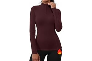 Gyabnw Camiseta Deportiva para Mujer Manga Larga Top de Cuello Alto Chándal Cuello con Cremallera Ropa Mujer Fitness Running Camisetas Deportiva Entrenamiento Atlético