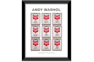 LABORATORIO 102 Quadro Andy Warhol Campbell's Tomato Soup (30x40 cm) Arte Contemporanea - Stampa Fotografica da Parete con Cornice inclusa - Poster Moderno Pronto da Appendere
