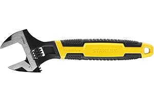 STANLEY Llave Ajustable MAXSTEEL, Longitud 300mm, Acabado Fosfatado, Cromo Vanadio, Mango Ergonómico Bimaterial, Apertura 39mm, Cumple Normas ISO/DIN/ASME, 0-90-950