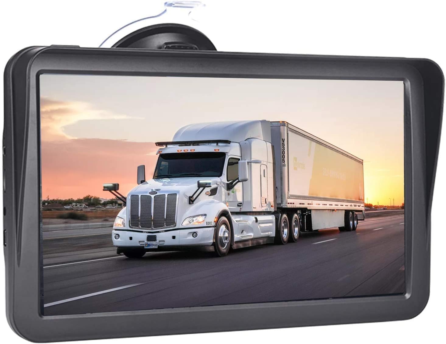 HGV Truck Sat Nav 9 Inch with Sun Hood, Custom Routing for Lorry by Vehicle Size, 2026 UK & Europe Maps, Free Lifetime Updates, Speed Camera Alerts, Postcode Search