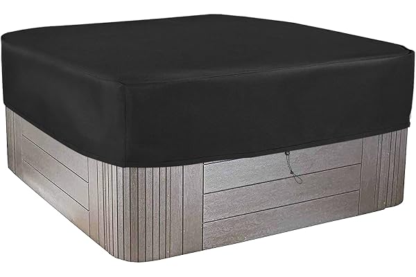 Schleuder Housse de Protection pour Bain à Remous de Jardin, 420D Tissu Oxford,Imperméable Anti-poussière Anti-UV,pour Extérieur Spa Baignoire (230 * 230 * 25 cm)
