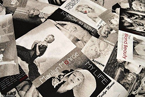 MARILYN MONROE Designer Vorhang Polster Baumwolle Stoff Material – 140 cm 140 cm (Meterware)