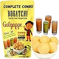 BOGATCHI Pani puri packet ready to eat with 4 Waters Masala and Green & Red Chutneys | Golgappe Packet Readymade pani poori | Pani Puri Papad | Panipuri Fiber Rich Golgappa Complete Combo, 200g