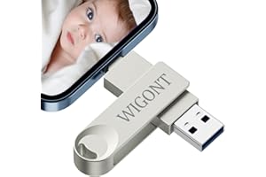 WIGONT Pendrive 128gb para Guardar más Fotos y Videos, Pendrive para iPhone Use USB 3.0 Transferencia de Alta Velocidad, Pen Drive iPhone Compatible with Puerto de iPhone, Puerto Tipo C, Puerto USB.