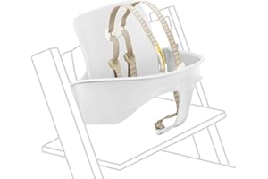 Tripp Trapp Baby Set di Stokke, bianco – Convertire la sedia Tripp Trapp in seggiolone, sedile rimovibile + imbracatura per 6-36 mesi, compatibile con i modelli Tripp Trapp dopo maggio 2006