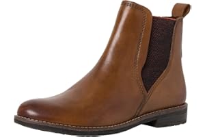 MARCO TOZZI Damen Chelsea Boots aus Leder zum Schlupfen