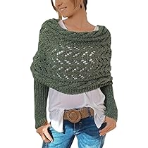 Schal Mit Ärmeln Damen - Multifunktionaler Strickschal Poncho