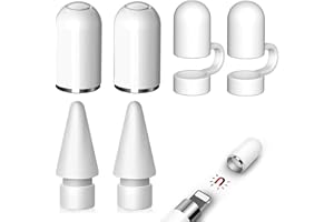 ‎WILBEVA Wilbeva 2 Stück Kappe für Apple Pencil 1. Generation + 2 Stück Spitzen Ersatz & Nib Zubehör für Apple Pencil 2/1 Generation+2 Anti-Verlust-Kappe aus Silikon